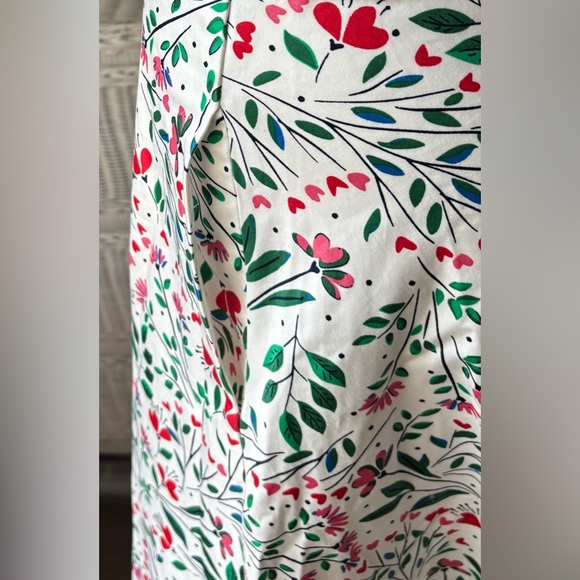 Boden Brooke Utility 100% Cotton Midi skirt in Spring floral print Size 4R NWOT - Picture 5 of 10